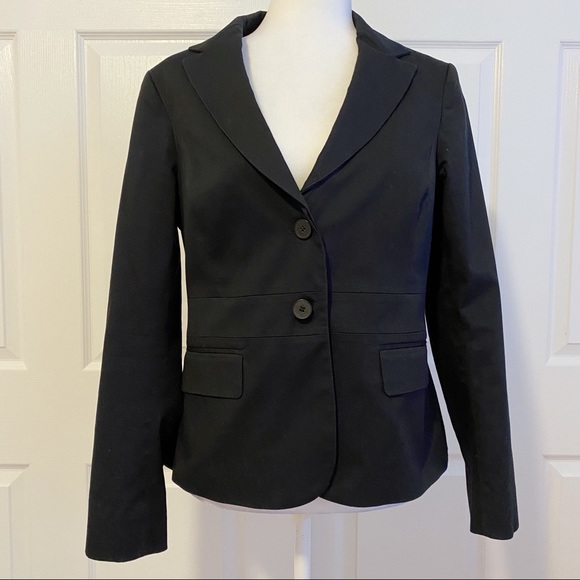 New York & Company Black Stretch 2 Button Blazer - Picture 1 of 7